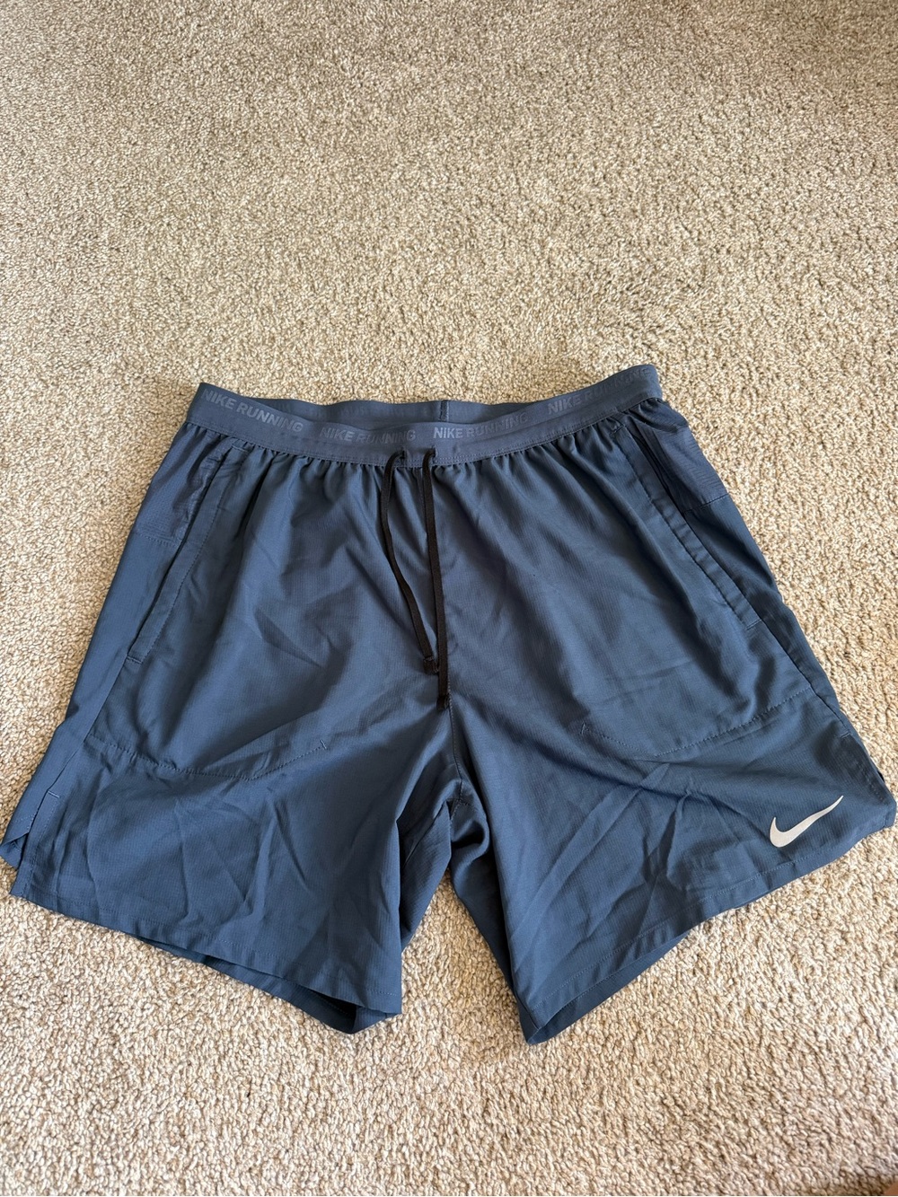 Nike Men’s Charcoal Athletic Shorts with Swoosh